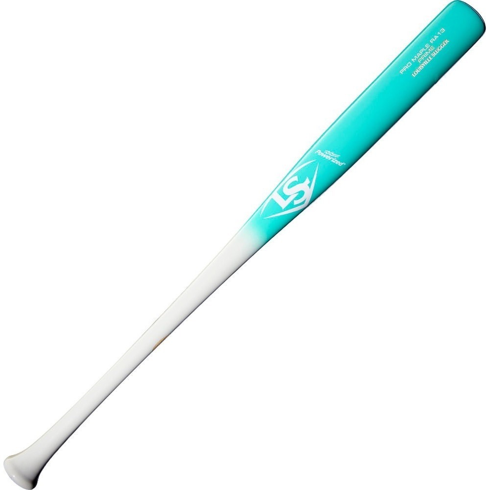Louisville Slugger Pro Prime 34" Maple Baseball Bat White/Teal RA13 WBL415301034